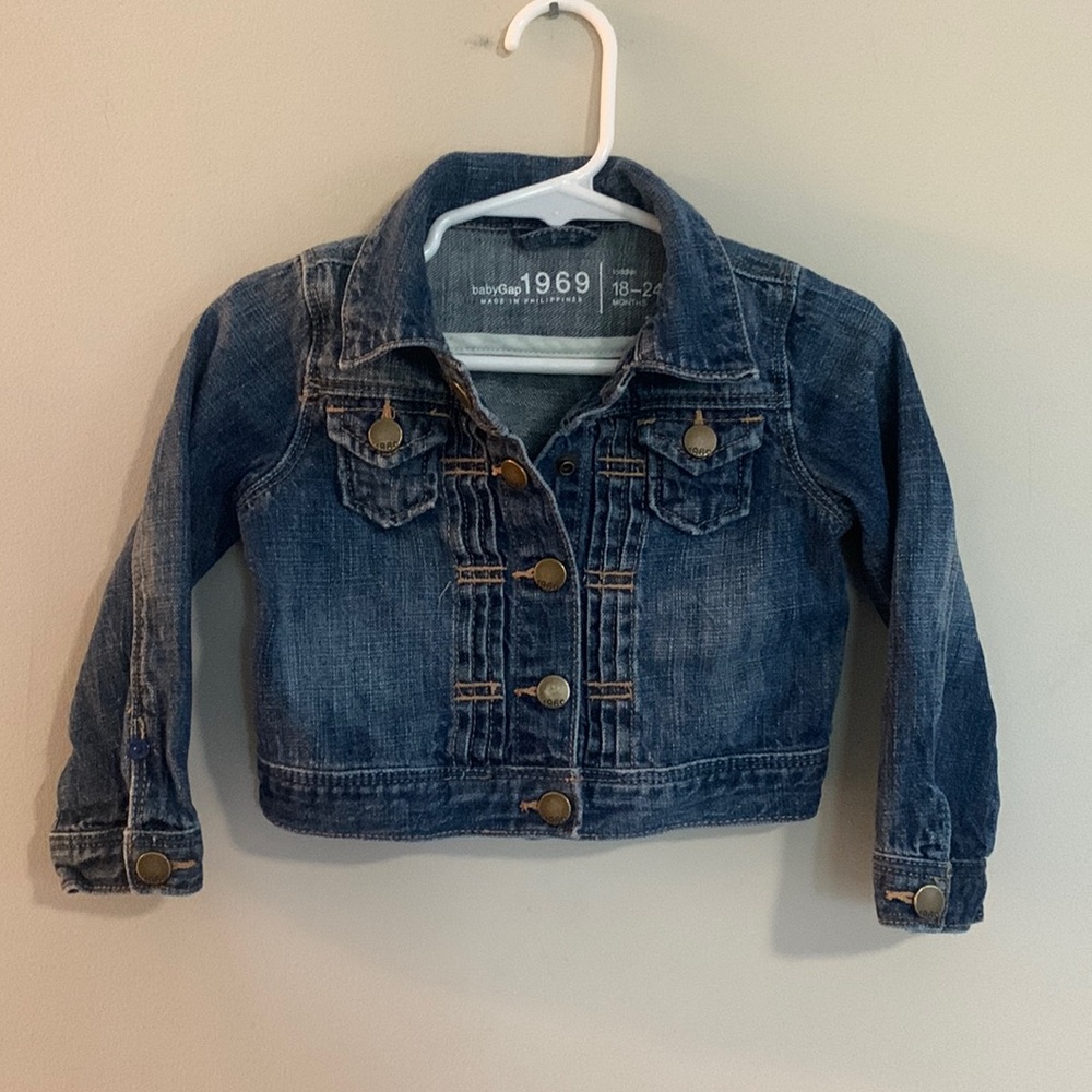 Baby Gap Jean Jacket Snap Buttons Size 18-24 Months